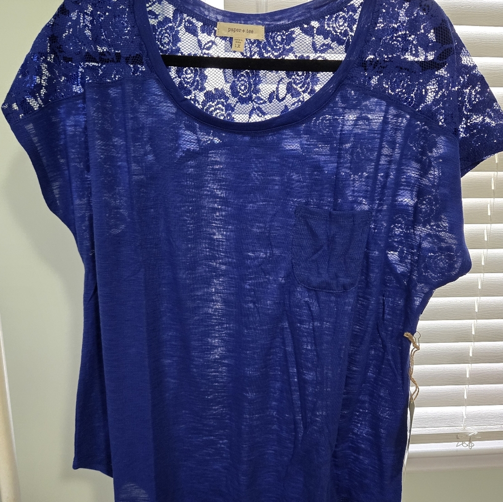 Blue tee by Paper+Tee